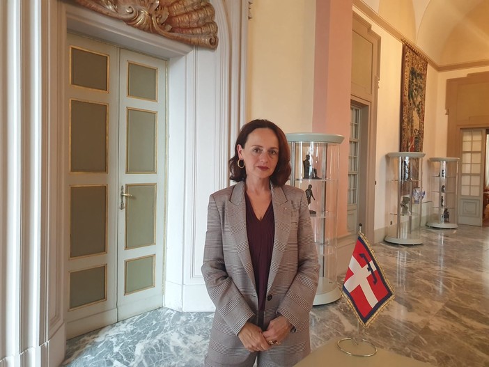 Federica Barbero dopo il suo intervento in Consiglio Regionale a Palazzo Lascaris