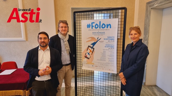 &quot;#Folon&quot; immagine dal teatro Alfieri di Asti durante le prove dell'opera