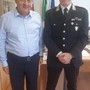 Giacomo Pellegrino e il comandante del Nucleo Carabinieri Forestali, il tenente colonnello Luca Stella