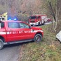 L'auto fuori strada nei pressi di Frabosa Soprana