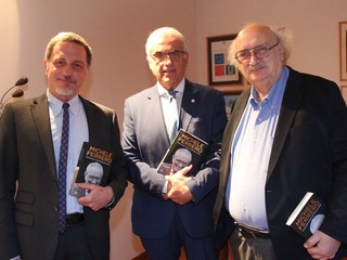 Massimo Giannini, il presidente di Ferrero Spa Bartolomeo Salomone e Salvatore Giannella (Foto Silvia Muratore)