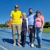 In foto Riccarda Guidi Bravi, presidente della giuria del premio, con Ettore Sanino, Francesco Matera e Silvia Gullino