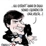 La vignetta di Paparelli per gli ottant'anni di Gianni Morandi