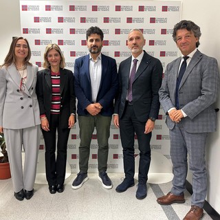 In foto Gianna Gancia (Vice Presidente Commissione Legalità), Simona Ronchi (dirigente dell'Ufficio di Milano dell'ANBSC), Domenico Rossi (Presidente Commissione Legalità), commissario Roberto Bellasio (ANBSC), Pasquale Coluccio (Vice Presidente Commissione Legalità)