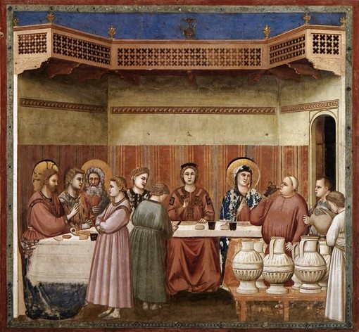 “Nozze di Cana”, affresco di Giotto (1303-1305), Cappella degli Scrovegni a Padova