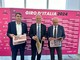 Nella foto da sinistra il sindaco Dario Tallone, il senatore Giorgio Maria Bergesio e Gianfranco Riorda, cui verrà affidata l'organizzazione della tappa con arrivo a Fossano