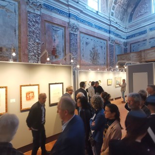 L'interno della mostra con le opere di Aligi Sassu