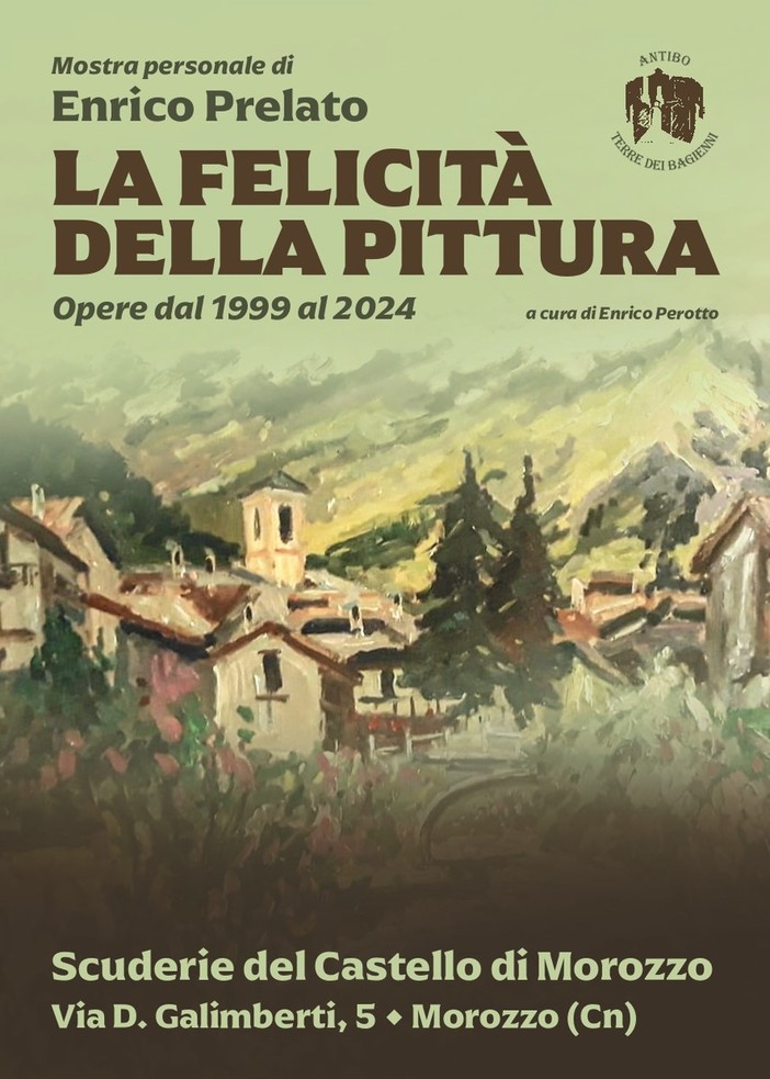 Morozzo, sabato 7 dicembre l'inaugurazione della mostra &quot;La felicità della pittura Opere dal 1999 al 2024&quot;