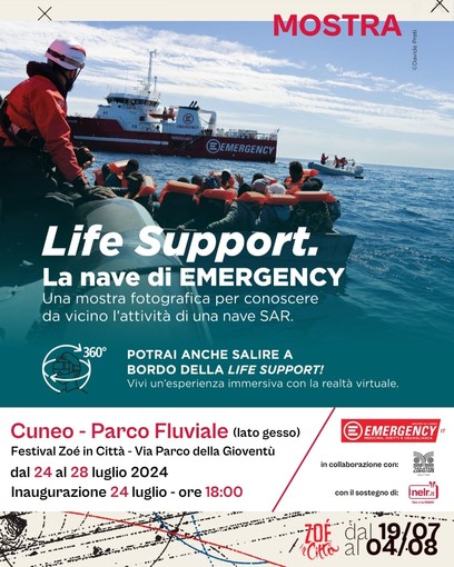 Al Parco Fluviale di Cuneo la mostra &quot;Life Support. La nave di EMERGENCY&quot;