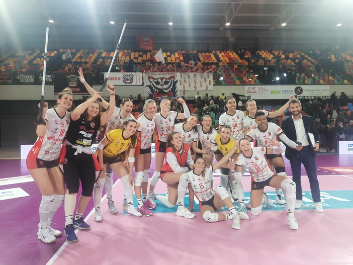 La Honda Olivero Cuneo vittoriosa al termine del match contro Firenze