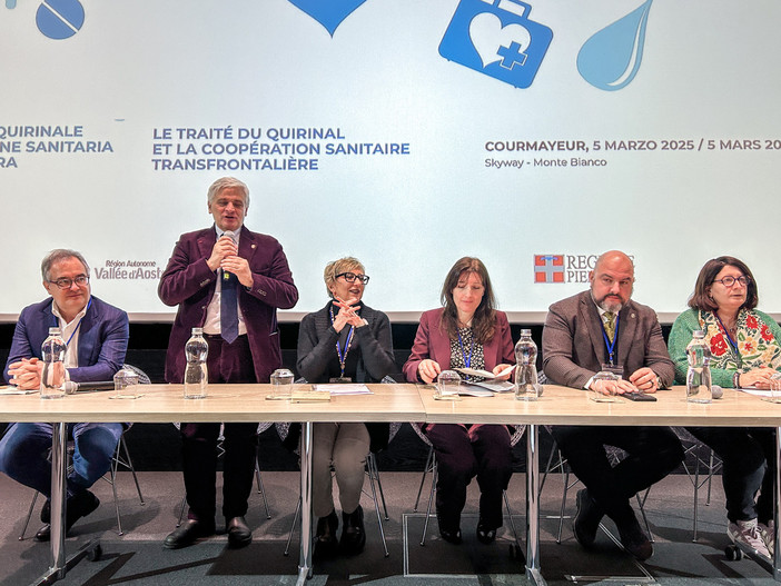 A Courmayeur l'incontro sulla cooperazione sanitaria transfrontaliera: anche il Piemonte pronto a rispondere ai bisogni dei cittadini del confine itali-francese