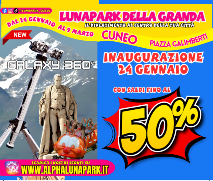 Luna Park della Granda: Divertimento e Offerte Speciali a Cuneo dal 24 Gennaio al 9 Marzo!