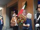 Saluzzo, ingresso del liceo Bodoni dove è stata inaugurata la targa dedicata al Generale Dalla Chiesa, nato in questo ediificio 103 anni fa