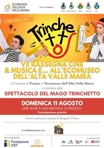 Rassegna Cine&amp;Musica, a San Michele di Prazzo arriva &quot;Il Mago Trinchetto&quot;
