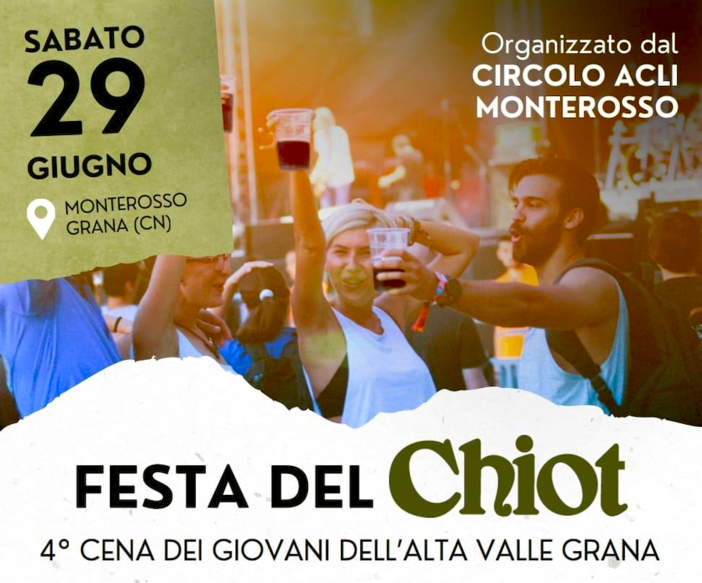 A Monterosso Grana la &quot;Festa del Chiot&quot;,  4ª cena dei giovani della Valle Grana