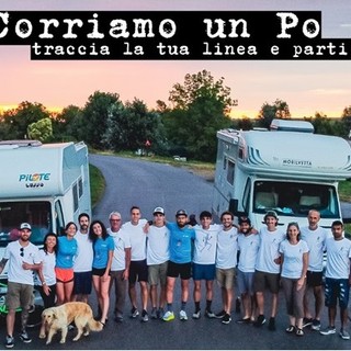 A Moretta s'illustra la corsa non stop di un gruppo di amici dalla foce del Po al Monviso