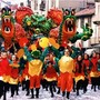 Lagnasco: un carro degli anni '90 alla sfilata del Carnevale di Saluzzo