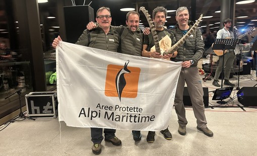 in foto la squadra Alpi Marittime, da sinistra Colombo, Alifredi, Piacenza e Ficetto