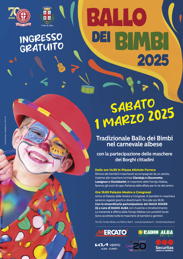 Al Carnevale albese c'è il Ballo dei Bimbi