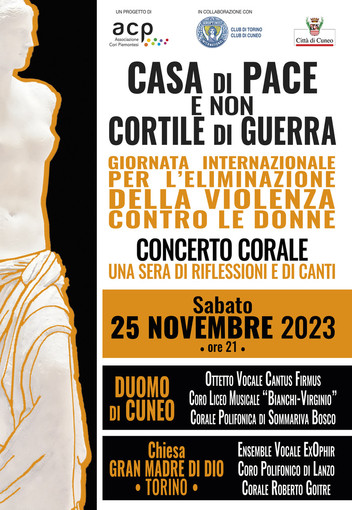 Cuneo, in Duomo un concerto corale per &quot;Casa di pace e non cortile di guerra&quot;