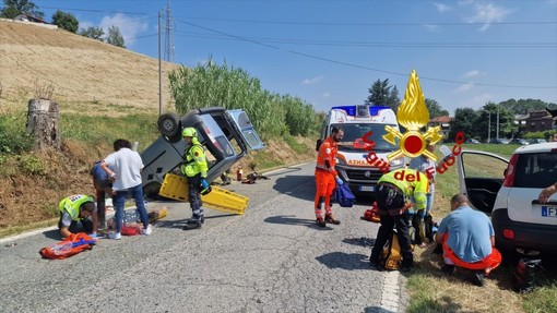 La scena dell'incidente, in frazione Sant'Anna di Monteu Roero