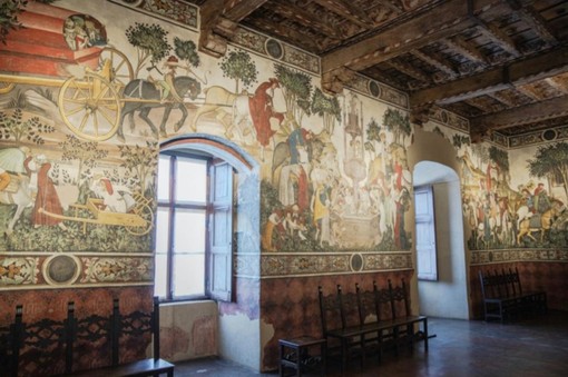 Affresco de La fontana della giovinezza all'interno del Castello della Manta