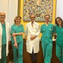 Nella foto da sinistra il chirurgo toracico e la Cardiologa aritmologa dell’Ospedale Karolinska, il prof. De Ferrari, i dottori Guerrera e Dusi