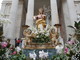 Il quadro della Madonna dei Fiori sopra l’altare maggiore del Santuario nuovo, a Bra