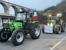 La partenza dei trattori da piazzale Giardini a Mondovì