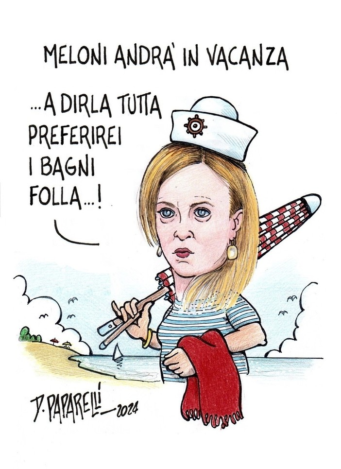 Tempo di vacanze anche per Giorgia Meloni...