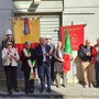 Maria Grazia Colombari (prima a sinistra) durante l'intitolazione della via, del quartiere Miano di Napoli, a Salvatore Morelli