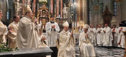 Monsignor Bernardino Giordano, nuovo Vescovo di Grosseto e di Pitigliano-Sovana-Orbetello.: la consacrazione nella Cattedrale di Saluzzo