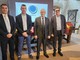 Da sinistra Davide Veglia, direttore Ortofruit Italia, Fabrizio Risso, presidente Lagnasco Group, Massimiliano Novelli, presidente Orbita SB e Domenico Paschetta, presidente Ortofruit Italia