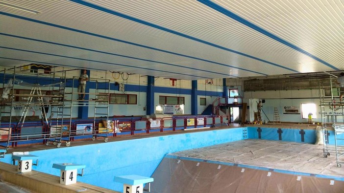 I lavori nella piscina di Savigliano