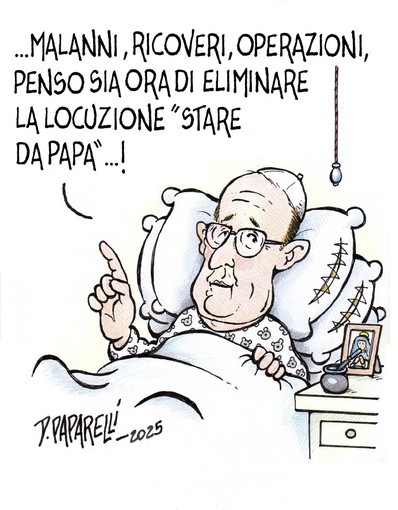 La vignetta di Paparelli è dedicata a Papa Francesco