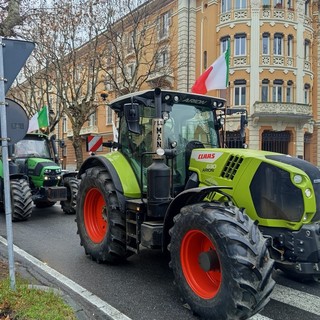 Trattori fotografati durante la protesta dello scorso gennaio