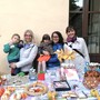 I bambini della scuola dell’Infanzia di Piozzo presenti con la loro bancarella alla fiera della Zucca