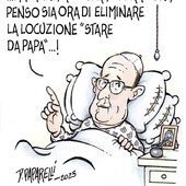 La vignetta di Paparelli è dedicata a Papa Francesco