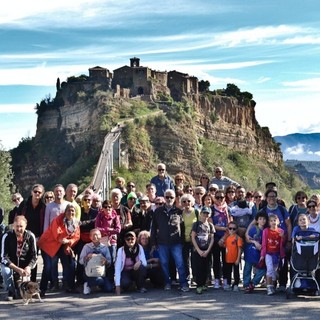 I partecipanti all'escursione sulla via Francigena