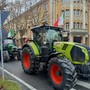 Trattori fotografati durante la protesta dello scorso gennaio