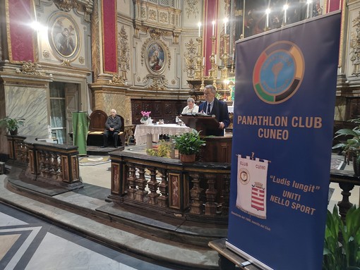 Cuneo, don Renzo Giraudo accoglie i soci del Panathlon Cuneo in Santa Maria