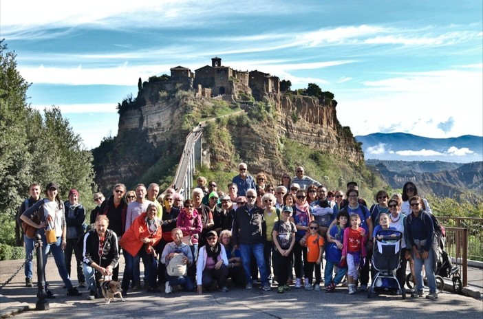 I partecipanti all'escursione sulla via Francigena