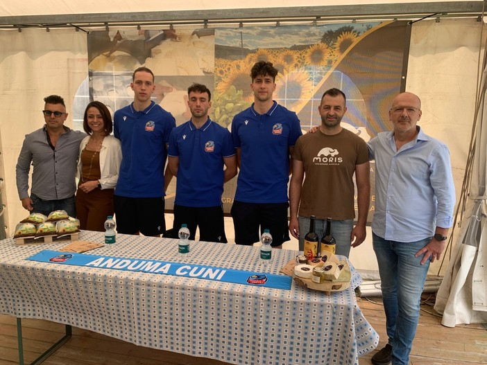 I tre nuovi giocatori di Cuneo Volley alla conferenza stampa di presentazione