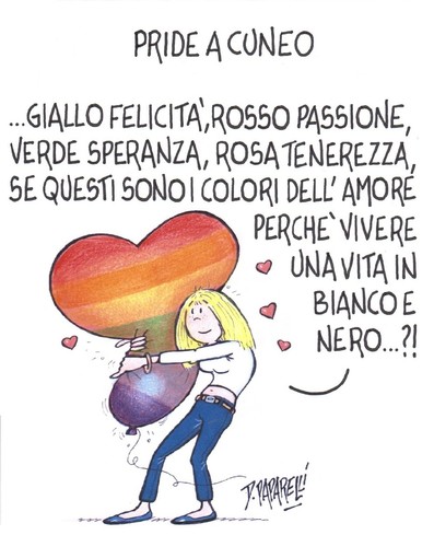 Arriva il Pride a Cuneo: la vignetta di Danilo Paparelli