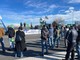 Il gruppo di agricoltori arrivati questa mattina al ritrovo di Peveragno. Altre iniziative sono previste sino a giovedì