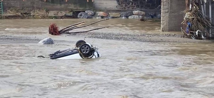 Immagini di repertorio della piena dell'ottobre 2024 del fiume Bormida