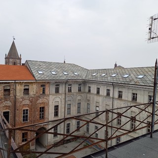 La terrazza di palazzo Santa Croce a Cuneo