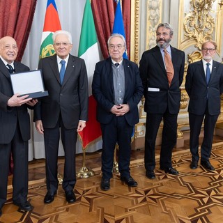 Il musicologo Alberto Basso premiato dal Presidente della Repubblica Sergio Mattarella