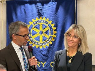 Silvio Tavella presidente Rotary Saluzzo e Viola Gastaldi