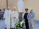 La benedizione della statua della Madonna della Misericordia con il vescovo Cristiano Bodo, don Oreste Franco, il comandante dei carabinieri Patrizio Sau e il sindaco Daniele Mattio